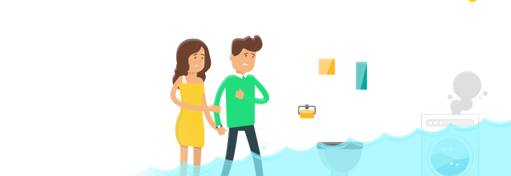 Pärchen entdeckt dass Wohnung unter Wasser steht