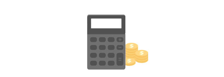 Taschenrechner mit Geld im Hintergrund